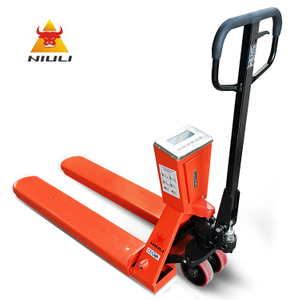NIULI Electronic Display Hand Forklift Scale 2500kg 3 Ton Manual Pallet Truck with Weight Scale
